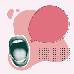 Speech Bubble Concept Art Collage