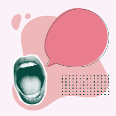 Speech Bubble Concept Art Collage