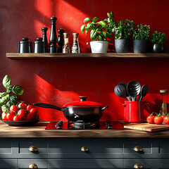 Cooking Banner - Kitchen Tools & Text Space