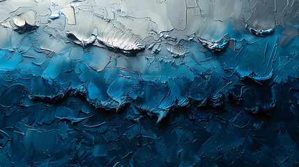 Revolutionary Abstract Tech Art: Futuristic Silver-Blue Canvas Designs