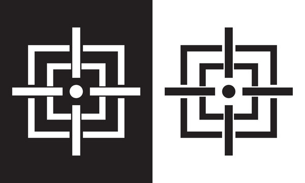recommend clip art: Crosshair icon. isolated on white and black background. Vector illustration . EPS 10 