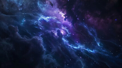 Fototapeta premium amazing blue and purple nebula