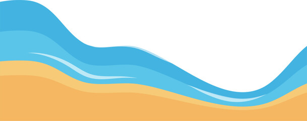 Border summer beach vector illustration