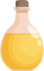 Colorful cartoon potion bottle illustration with vector magic and alchemy, featuring a bright and shiny design, perfect for fantasy game assets and spellcasting animations