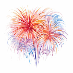 fireworks on a white background 