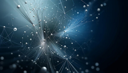 Fototapeta premium Three Dimensional Abstract Network Background with Cool Tones