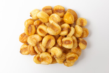 Roasted Inca cones on white background