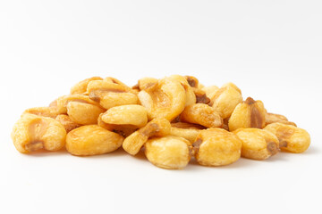 Roasted Inca cones on white background