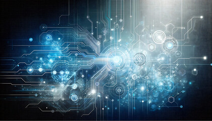 Futuristic Digital Background for Tech Processes and AI