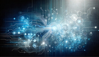 Obraz premium Futuristic Digital Background for Tech Processes and AI