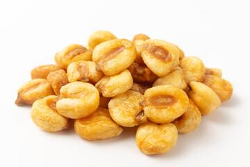 Roasted Inca cones on white background