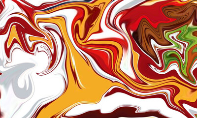 Illustration of an oil paint effect background in white, silver, maroon and yellow, which can be used as a studio background and wall wallpaper