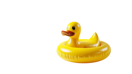 Swimming ring inflatable duck