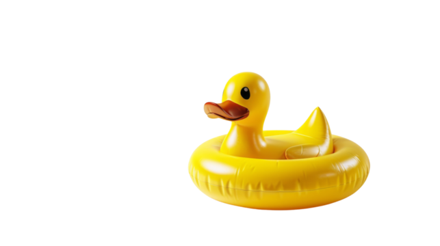Swimming ring inflatable duck