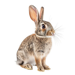 Rabbit on white background