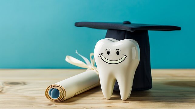 tooth, academic, college, dentist, education, university, cap, dental, dentistry, doctor, graduation, hat, health, vector, 3d, degree, examination, graduate, medical, medicine, oral, professor, school