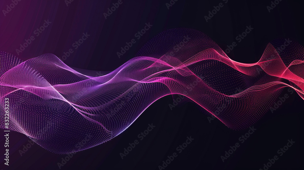 Poster abstract dynamic sound wave with vibrant lines and rhythm