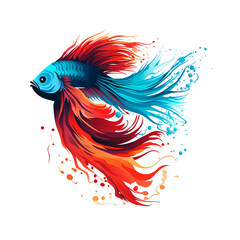Obraz premium Betta fish - high quality logo ideal vector image