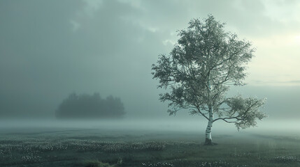 Craft a captivating digital artwork featuring a stark