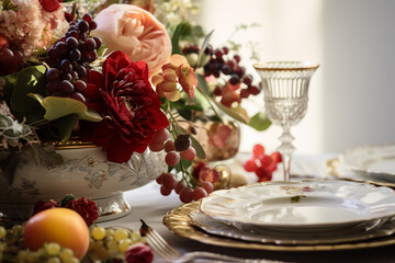 Naklejka premium Lovely wedding decorations happiest couple day holiday illustration made with Generative AI tools