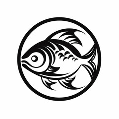 Fototapeta premium Fish symbol for fishing vector image