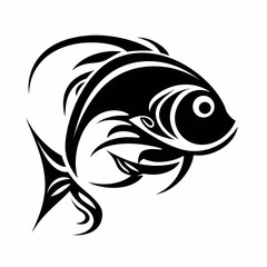 Fototapeta premium Fish symbol for fishing vector image