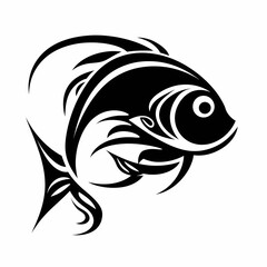 Fish symbol for fishing vector image