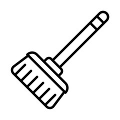 Broom line icon