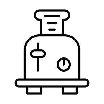 recommend clip art: Toaster line icon