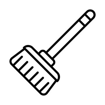 recommend clip art: Broom line icon