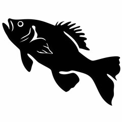 Obraz premium Fish symbol for fishing vector image