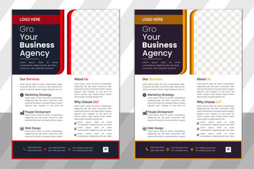 : a bundle of 2 templates of different colors a4 flyer template, modern business flyer template, abstract business flyer, creative design and vector template design.

