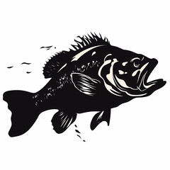 Fototapeta premium Fish symbol for fishing vector image