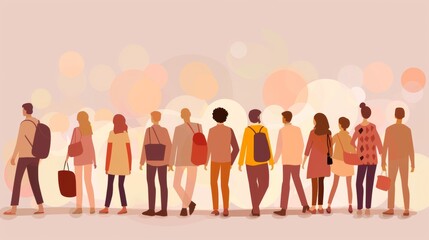 silhouette people go set. silhouette. Illustrations