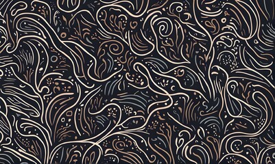 organic lines and shapes pattern with dark background