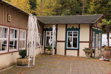 Historisches Fachwerkhaus bei Lichtenhain in der Sächsischen Schweiz
