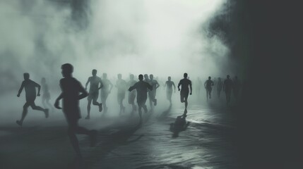 Running race sport background illustration generated by ai