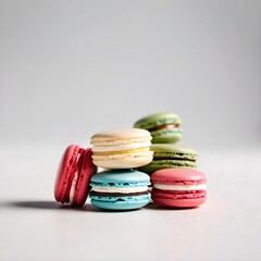 Fototapeta premium Colorful and Sweet: Exploring the Art of Macaroon Making