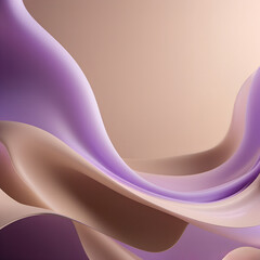 abstract, calming, pleasant gentle background, calm wave of dark pink and lilac color, matte flow of energy, texture on a gradient peach background, 3D
