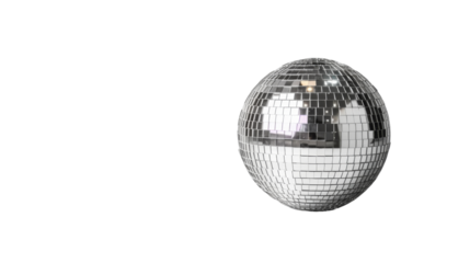 Silver disco mirror ball