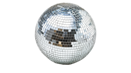 Silver disco mirror ball