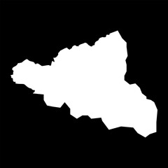 Peja district map, districts of Kosovo. Vector illustration.