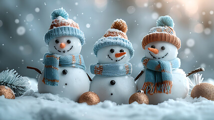 Graphic Designer Winter Wonderland Snowman Art - Minimalist & Stylish