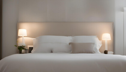 The lamp on the headboard is a decoration to brighten up.