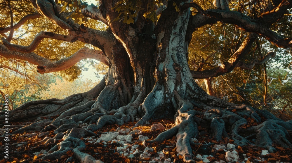 Poster capture of a large ancient tree