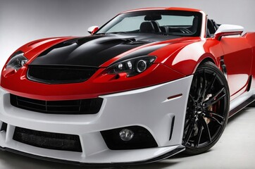 Front view of sport car