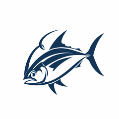 Obraz premium Tuna fish logo design template silhouette vector image