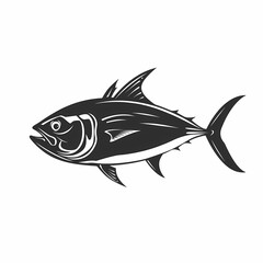 Fototapeta premium Tuna fish logo design template silhouette vector image