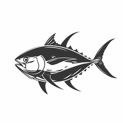Fototapeta premium Tuna fish logo design template silhouette vector image