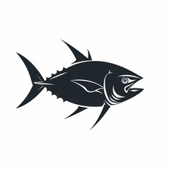 Obraz premium Tuna fish logo design template silhouette vector image
